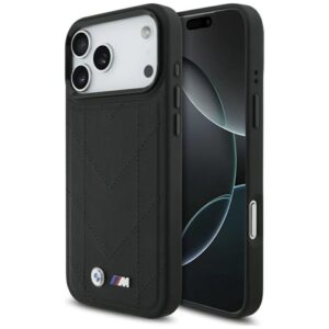 Etui BMW M Quilted Logo MagSafe na iPhone 17 Pro Max - czarne