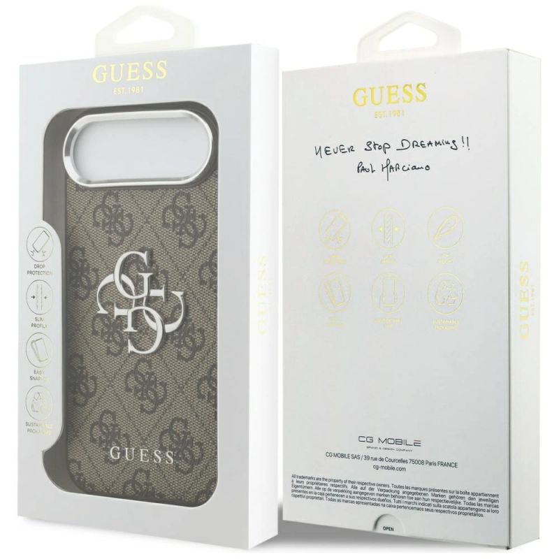 Etui Guess 4G Big 4G Classic Logo na iPhone 17 Air - brązowo-srebrne - obrazek 8