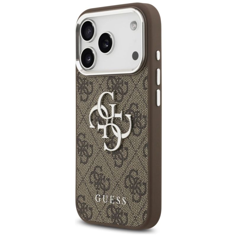 Etui Guess 4G Big 4G Classic Logo na iPhone 17 Pro brązowy - srebrne - obrazek 2