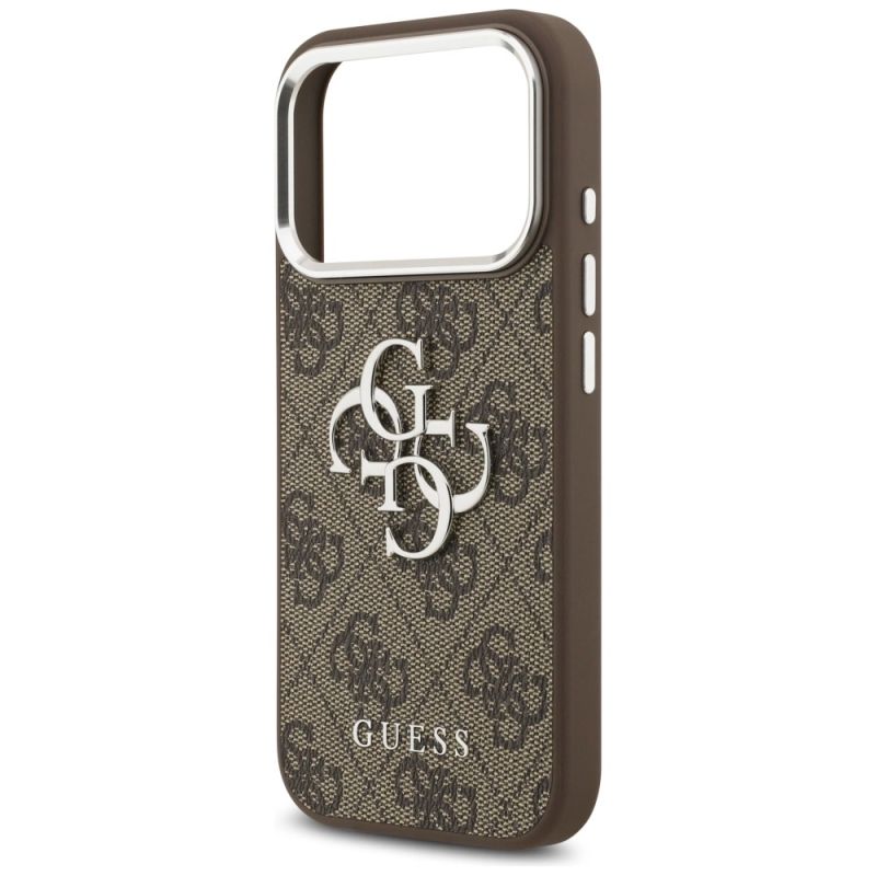 Etui Guess 4G Big 4G Classic Logo na iPhone 17 Pro brązowy - srebrne - obrazek 6
