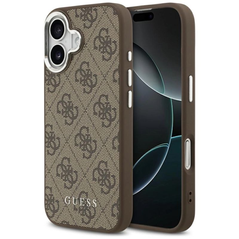Etui Guess 4G Classic Logo MagSafe na iPhone 17 - brązowe