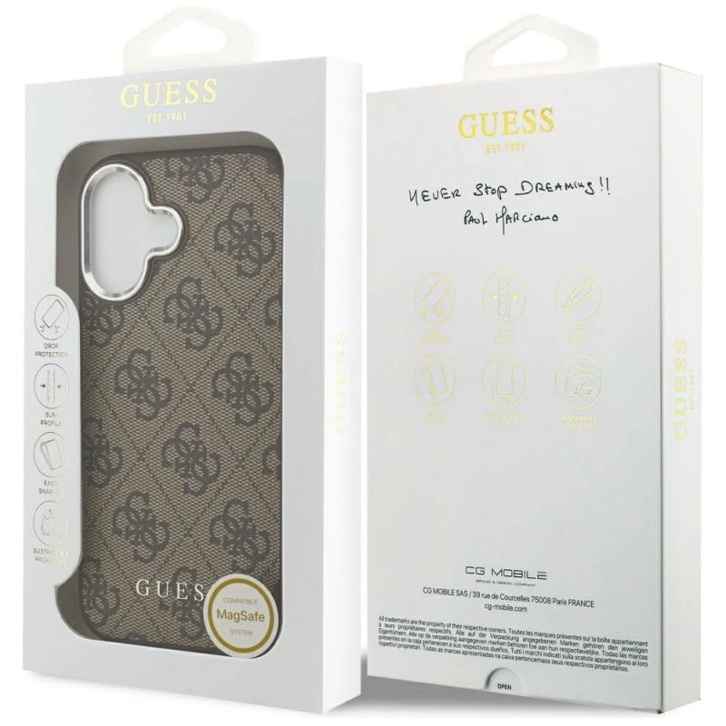 Etui Guess 4G Classic Logo MagSafe na iPhone 17 - brązowe - obrazek 8