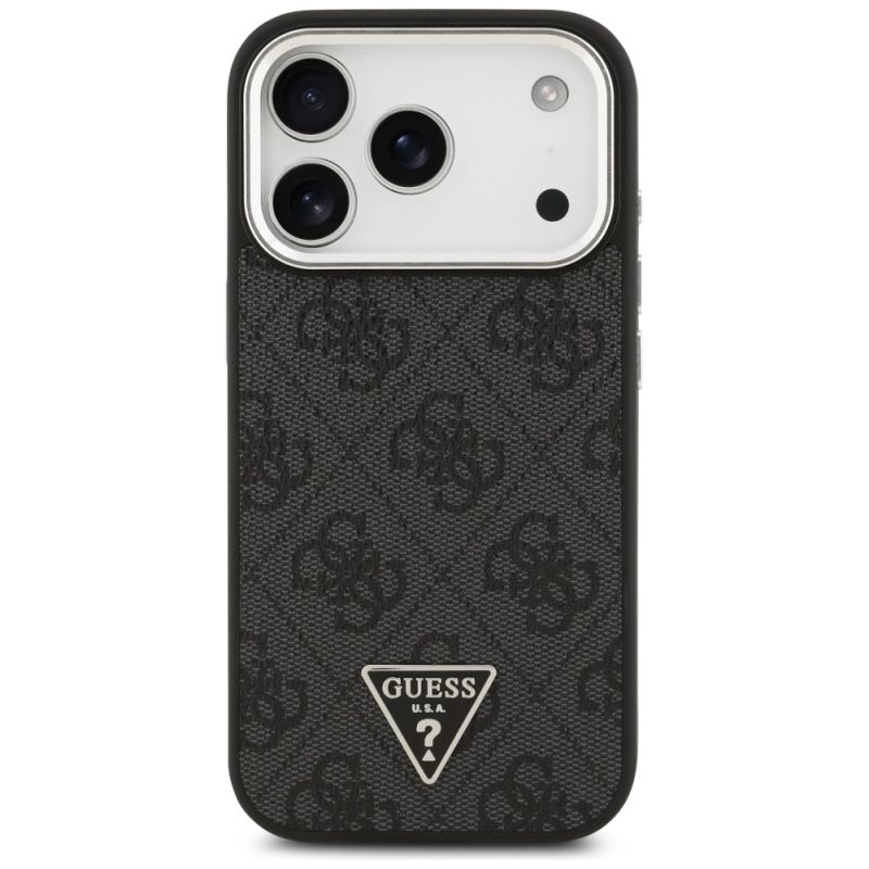 Etui Guess 4G Triangle Logo MagSafe na iPhone 17 Pro - czarne - obrazek 3