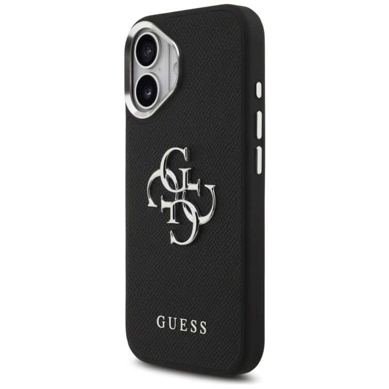 Etui Guess Grained Big 4G Classic Logo na iPhone 17 - czarne - obrazek 2