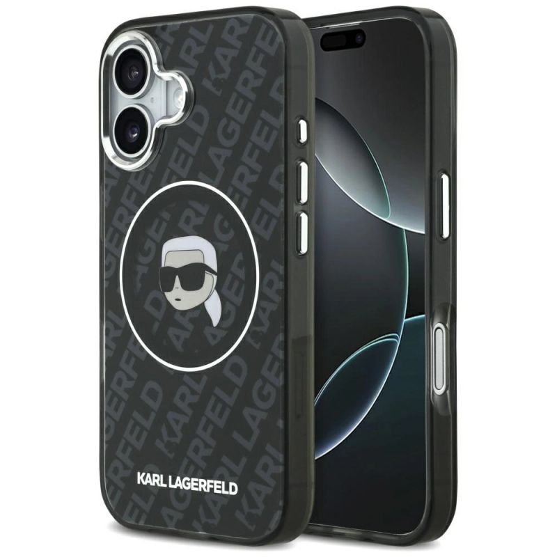 Etui Karl Lagerfeld IML Karl Head Logo MagSafe na iPhone 17 - czarne