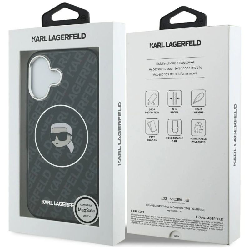 Etui Karl Lagerfeld IML Karl Head Logo MagSafe na iPhone 17 - czarne - obrazek 8