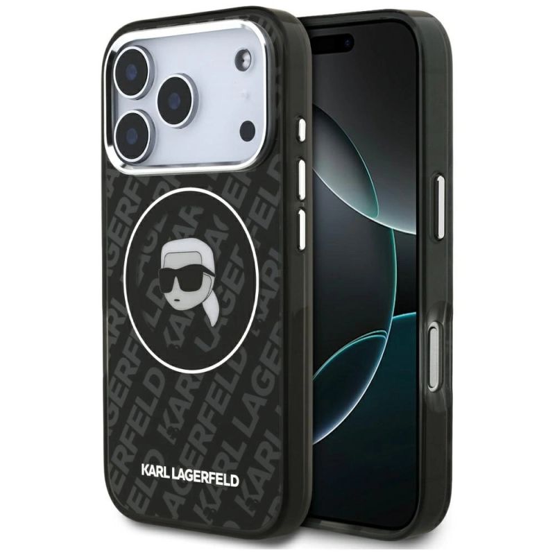 Etui Karl Lagerfeld IML Karl Head Logo MagSafe na iPhone 17 Pro - czarne