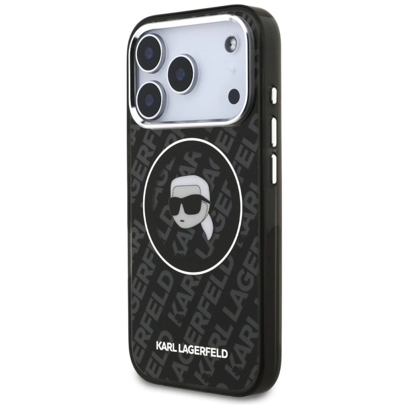 Etui Karl Lagerfeld IML Karl Head Logo MagSafe na iPhone 17 Pro - czarne - obrazek 2