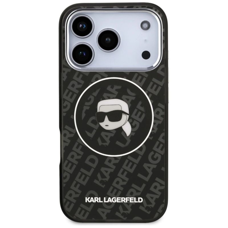 Etui Karl Lagerfeld IML Karl Head Logo MagSafe na iPhone 17 Pro - czarne - obrazek 3