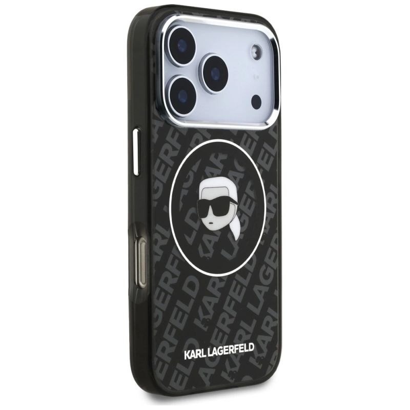 Etui Karl Lagerfeld IML Karl Head Logo MagSafe na iPhone 17 Pro - czarne - obrazek 4