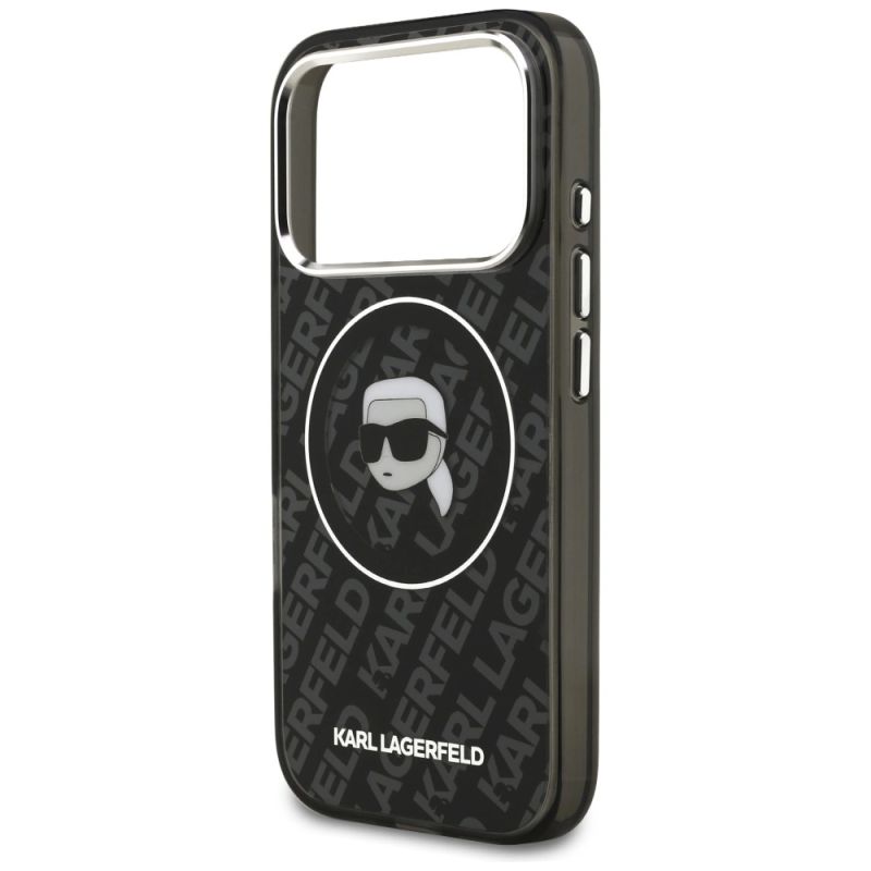 Etui Karl Lagerfeld IML Karl Head Logo MagSafe na iPhone 17 Pro - czarne - obrazek 6