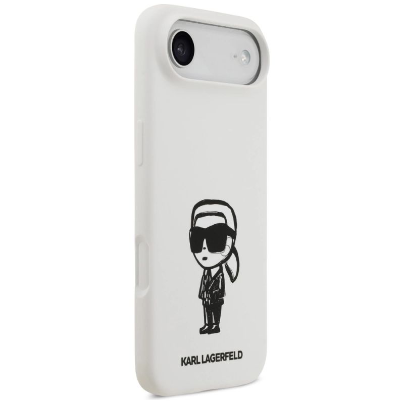 Etui Karl Lagerfeld Silicone Karl Sketch & Logo MagSafe na iPhone 17 Air - białe - obrazek 4