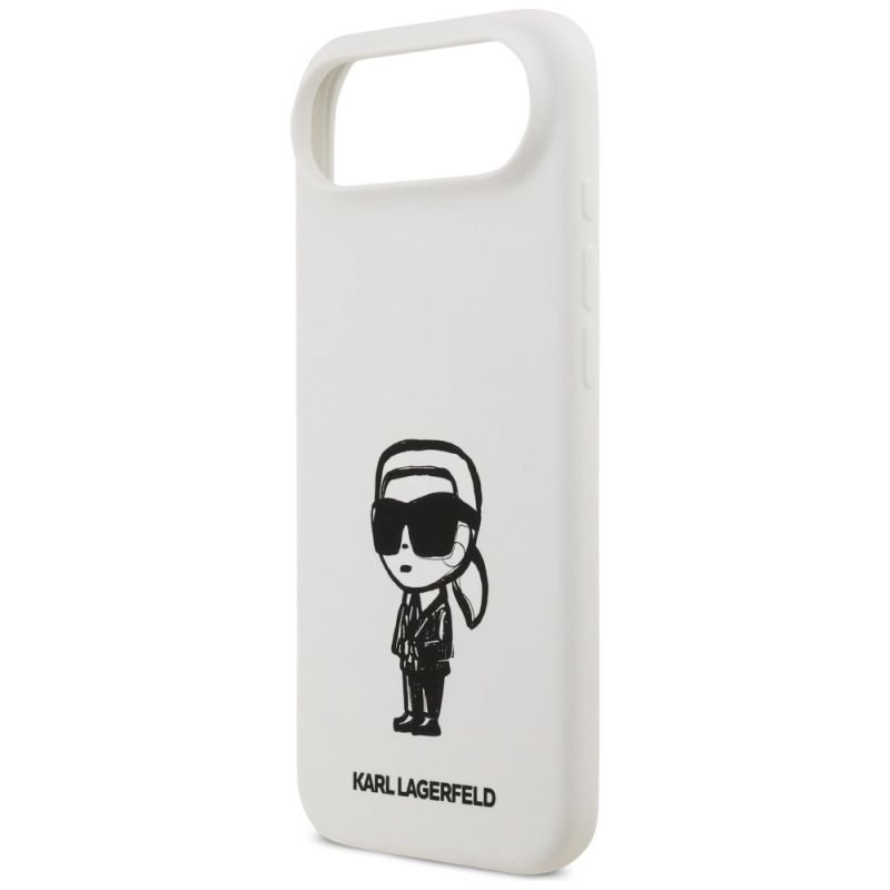 Etui Karl Lagerfeld Silicone Karl Sketch & Logo MagSafe na iPhone 17 Air - białe - obrazek 6