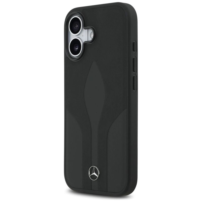 Etui Mercedes Leather The Move MagSafe na iPhone 17 - czarne - obrazek 2