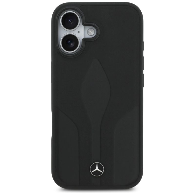 Etui Mercedes Leather The Move MagSafe na iPhone 17 - czarne - obrazek 3