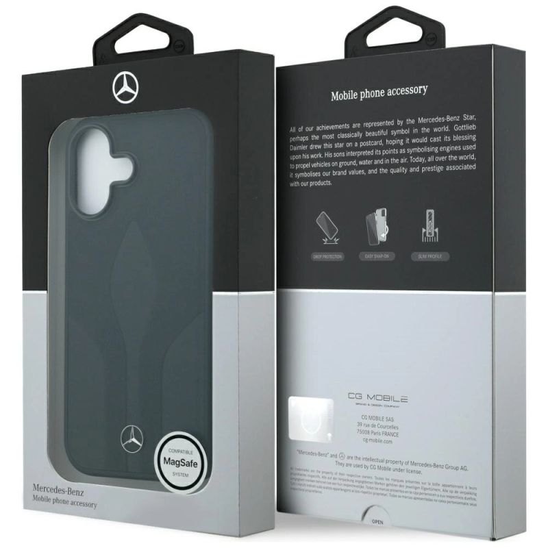 Etui Mercedes Leather The Move MagSafe na iPhone 17 - czarne - obrazek 8