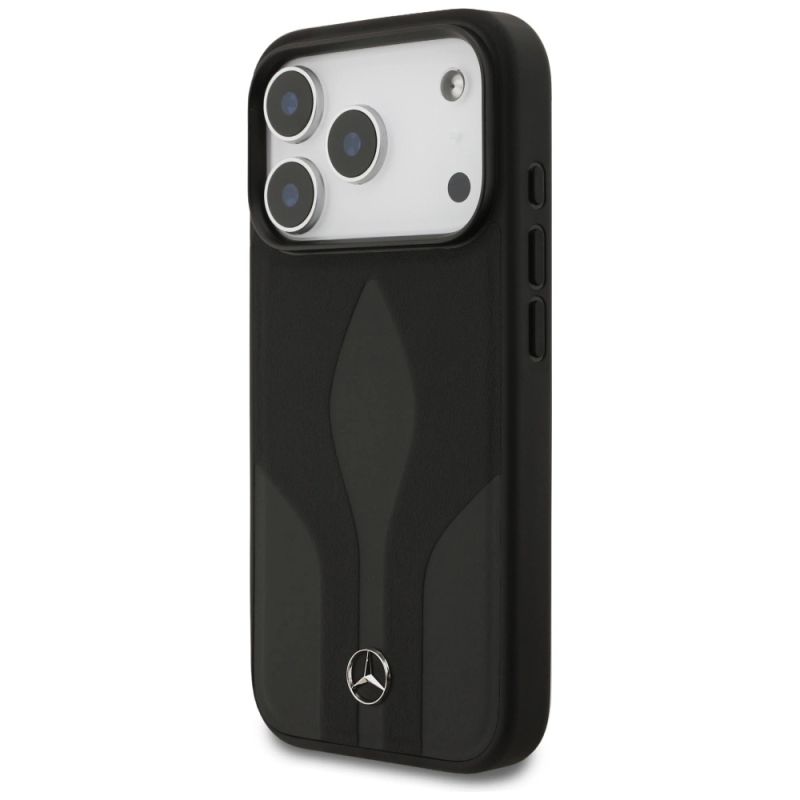 Etui Mercedes Leather The Move MagSafe na iPhone 17 Pro - czarne - obrazek 2