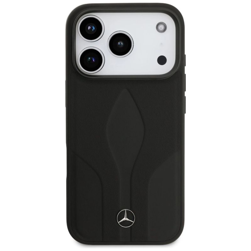 Etui Mercedes Leather The Move MagSafe na iPhone 17 Pro - czarne - obrazek 3