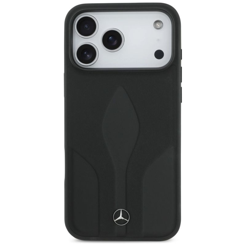 Etui Mercedes Leather The Move MagSafe na iPhone 17 Pro Max - czarne - obrazek 3