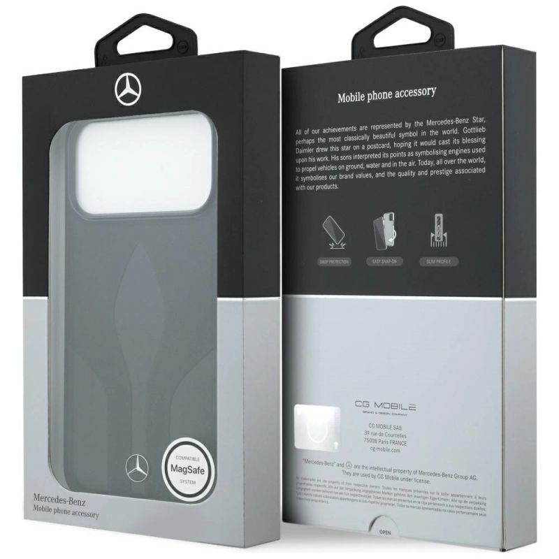 Etui Mercedes Leather The Move MagSafe na iPhone 17 Pro Max - czarne - obrazek 8