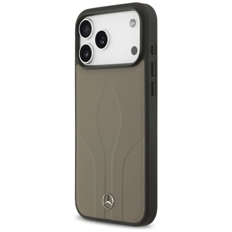 Etui Mercedes Leather The Move MagSafe na iPhone 17 Pro Max - beżowe - obrazek 2