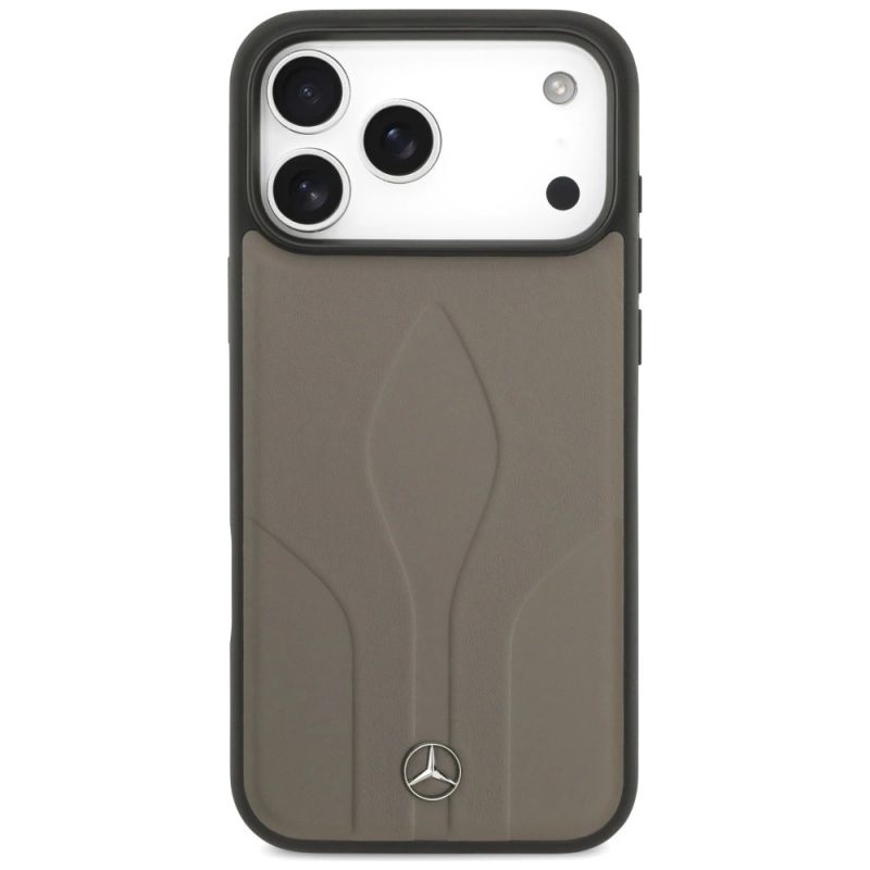 Etui Mercedes Leather The Move MagSafe na iPhone 17 Pro Max - beżowe - obrazek 3