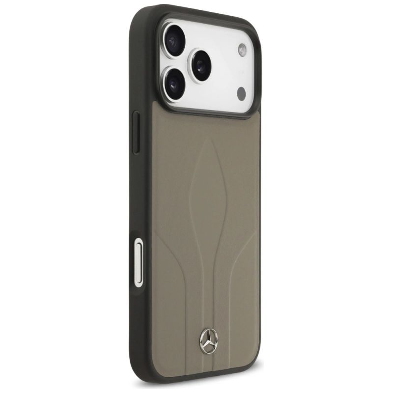 Etui Mercedes Leather The Move MagSafe na iPhone 17 Pro Max - beżowe - obrazek 4
