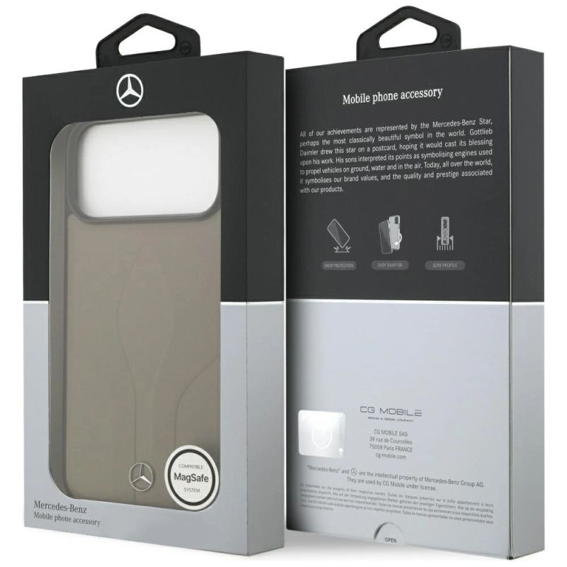 Etui Mercedes Leather The Move MagSafe na iPhone 17 Pro Max - beżowe - obrazek 8