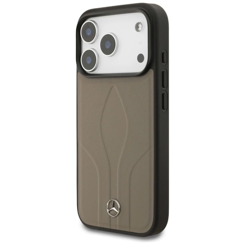 Etui Mercedes Leather The Move MagSafe na iPhone 17 Pro - beżowe - obrazek 2