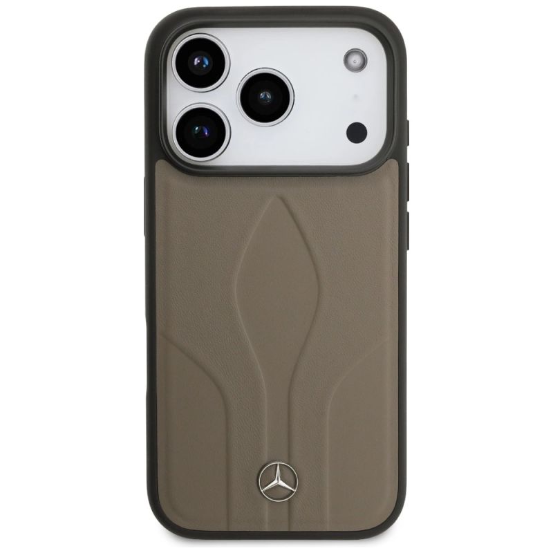 Etui Mercedes Leather The Move MagSafe na iPhone 17 Pro - beżowe - obrazek 3
