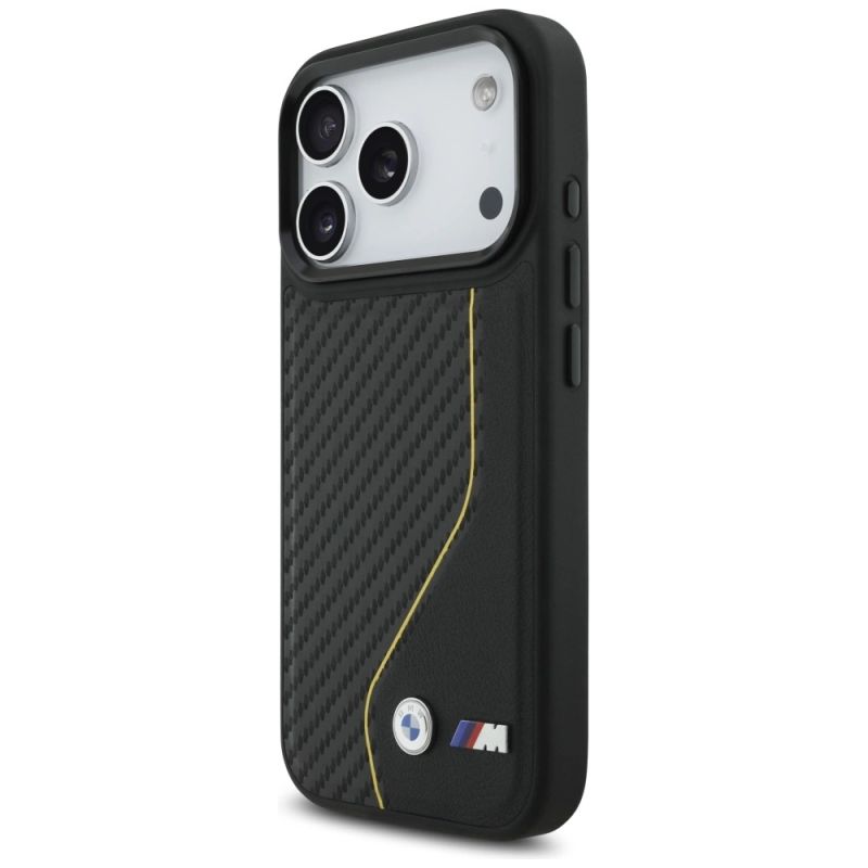 Etui BMW M Carbon Line & Logo MagSafe na iPhone 17 Pro - żółte - obrazek 2