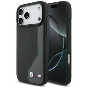 Etui BMW M Carbon Logo MagSafe na iPhone 17 Pro Max - grafitowe