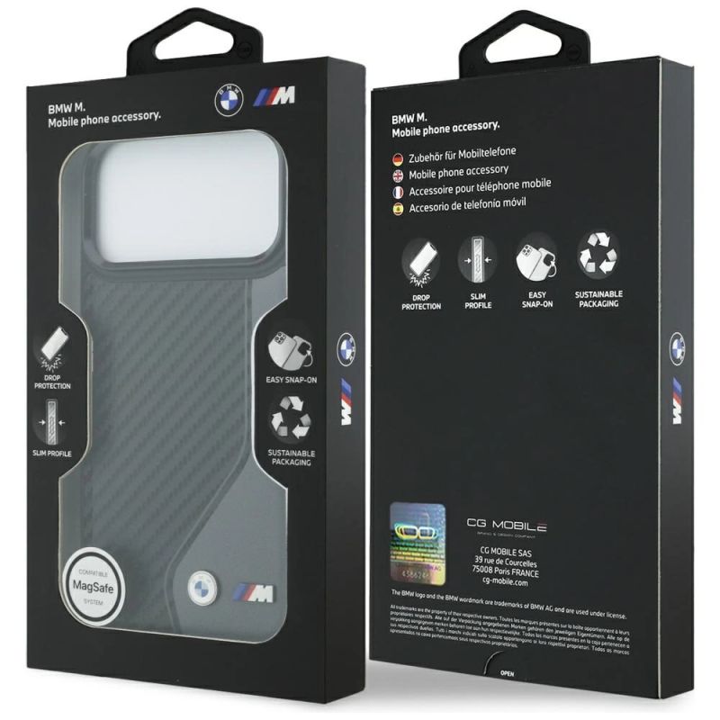 Etui BMW M Carbon Logo MagSafe na iPhone 17 Pro Max - grafitowe - obrazek 8
