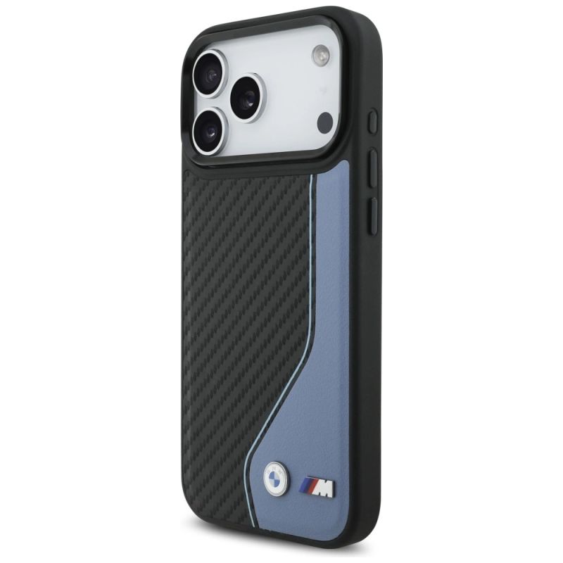 Etui BMW M Carbon Logo MagSafe na iPhone 17 Pro Max - niebieskie - obrazek 2