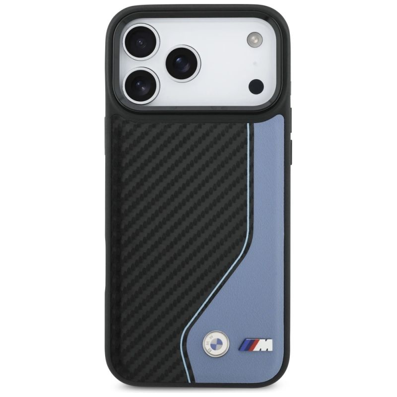 Etui BMW M Carbon Logo MagSafe na iPhone 17 Pro Max - niebieskie - obrazek 3