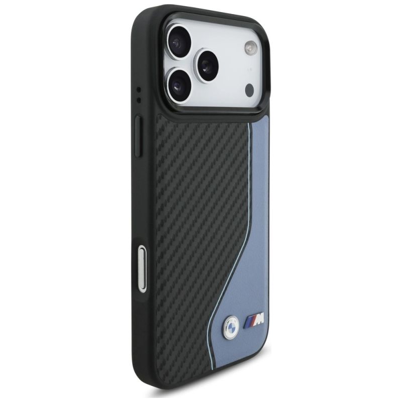 Etui BMW M Carbon Logo MagSafe na iPhone 17 Pro Max - niebieskie - obrazek 4