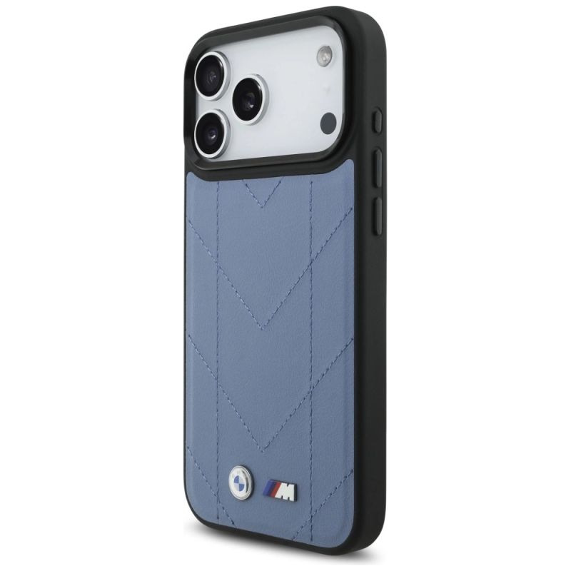 Etui BMW M Quilted Logo MagSafe na iPhone 17 Pro Max - niebieskie - obrazek 2