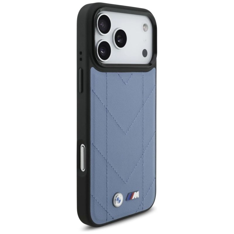 Etui BMW M Quilted Logo MagSafe na iPhone 17 Pro Max - niebieskie - obrazek 4