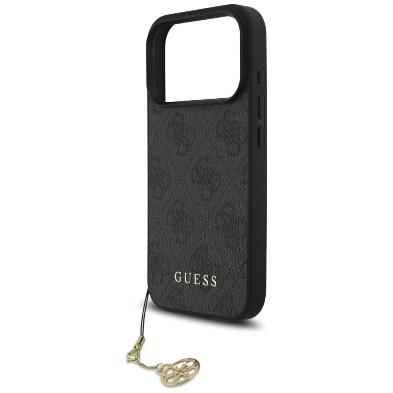 Etui Guess 4G Charms Collection MagSafe na iPhone 17 Pro - czarne - obrazek 5