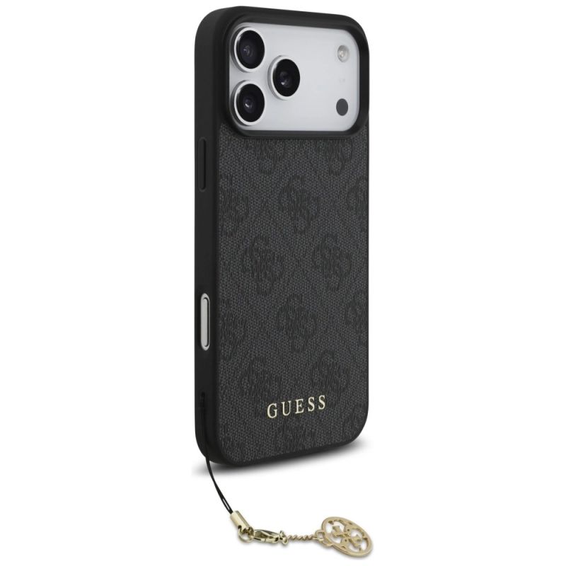 Etui Guess 4G Charms Collection MagSafe na iPhone 17 Pro Max - czarne - obrazek 3