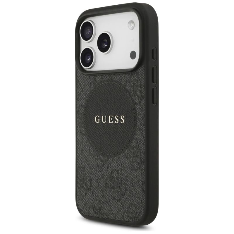 Etui Guess 4G Circle Classic Logo MagSafe na iPhone 17 Pro - czarne - obrazek 2