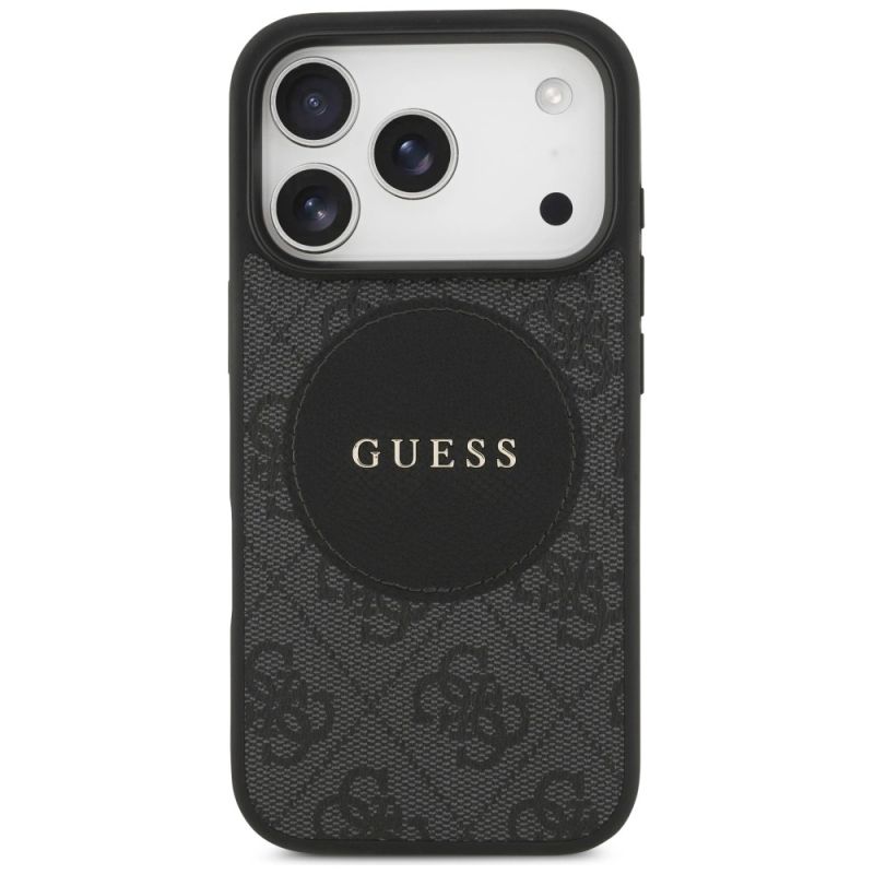 Etui Guess 4G Circle Classic Logo MagSafe na iPhone 17 Pro - czarne - obrazek 3