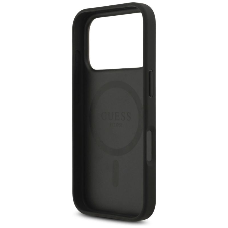 Etui Guess 4G Circle Classic Logo MagSafe na iPhone 17 Pro - czarne - obrazek 7