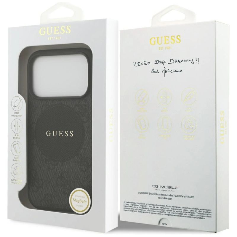 Etui Guess 4G Circle Classic Logo MagSafe na iPhone 17 Pro - czarne - obrazek 8