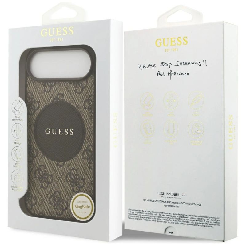 Etui Guess 4G Circle Classic Logo MagSafe na iPhone Air - brązowe - obrazek 8