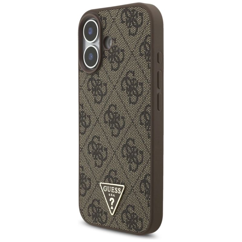 Etui Guess 4G Strap Triangle Logo MagSafe na iPhone 17 - brązowe - obrazek 3