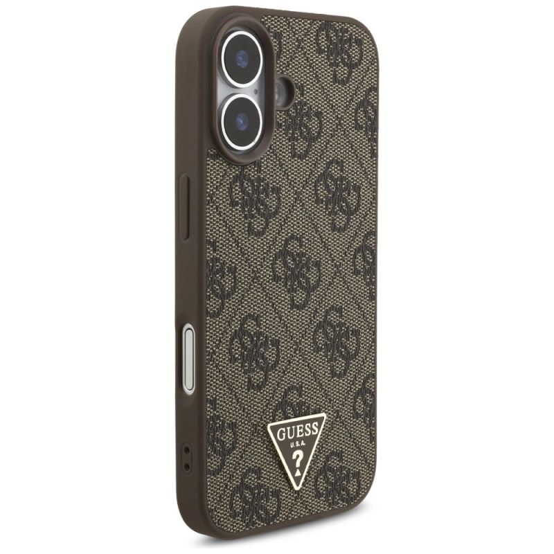 Etui Guess 4G Strap Triangle Logo MagSafe na iPhone 17 - brązowe - obrazek 4