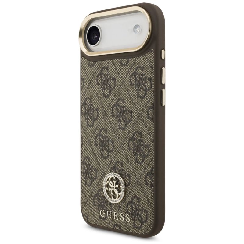 Etui Guess 4G Strass Logo MagSafe na iPhone Air - brązowe - obrazek 2