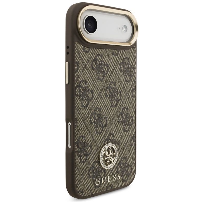 Etui Guess 4G Strass Logo MagSafe na iPhone Air - brązowe - obrazek 4