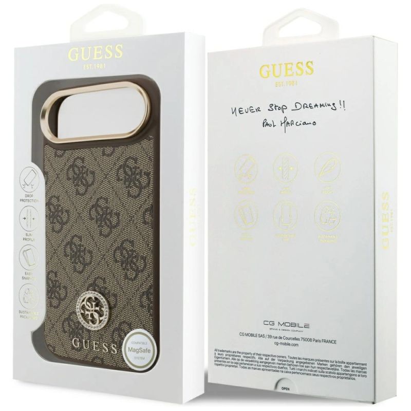 Etui Guess 4G Strass Logo MagSafe na iPhone Air - brązowe - obrazek 8